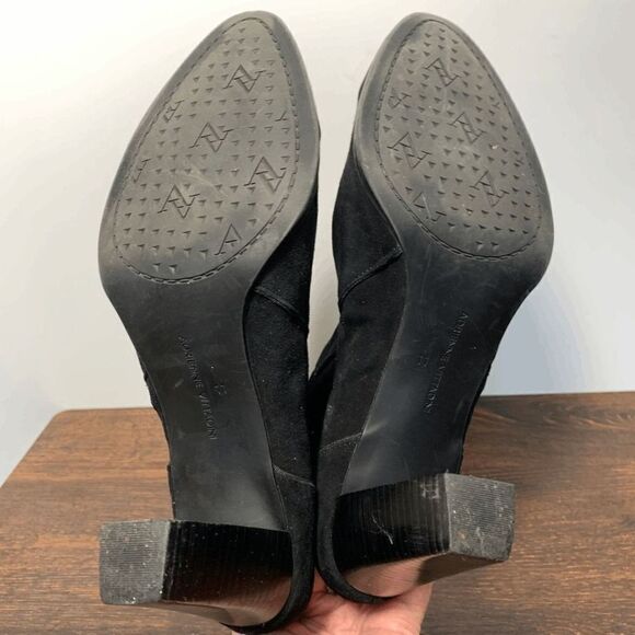 Adrienne Vittadini Taki Black Faux Suede Heeled Boot Size 11M - Picture 2 of 10